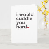 私は堅い抱きしめます。 おもしろカード カード (黄色い花)