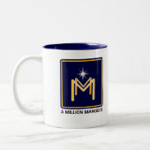 私は場所を空けました ツートーンマグカップ (左)