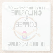 私は塩素とコーヒーの香りが大好き.w ガラスコースター (裏面)