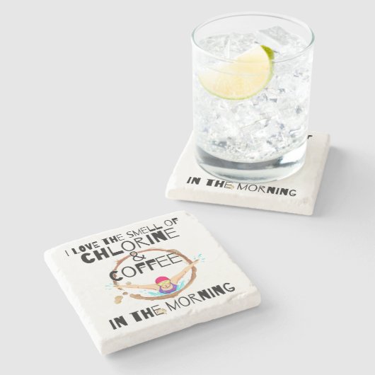 私は塩素とコーヒーの香りが大好き.w ストーンコースター (横)