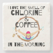 私は塩素とコーヒーの香りが大好き.w ストーンコースター (正面)