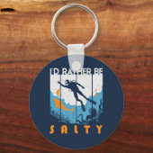 私は塩辛いスキューバダイビングヴィンテージ キーホルダー (正面)