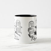 私は墓地を掘ります ツートーンマグカップ (中央)