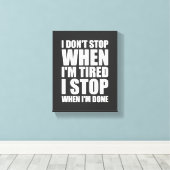 私は壁ストップ画が疲れていやる気を起こさせるない キャンバスプリント (インサイチュ (ウッドフロア))