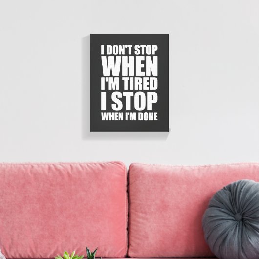 私は壁ストップ画が疲れていやる気を起こさせるない キャンバスプリント (インサイチュ (リビング))