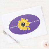 私は壊れていない。修理中 楕円形シール (封筒)