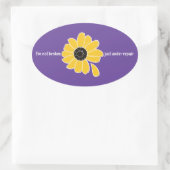 私は壊れていない。修理中 楕円形シール (バッグ)