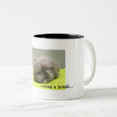 私は壊れ目を…必要とします ツートーンマグカップ (正面右)