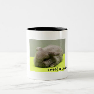 私は壊れ目を…必要とします ツートーンマグカップ