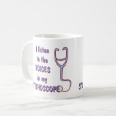 私は声に聞きます コーヒーマグカップ (正面左)