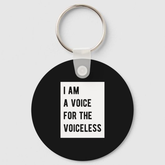 私は声のないビーガンダイエット動物のための声 キーホルダー (正面)