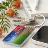 「私は変化に生きる」モチベーション肯定 キーホルダー (正面右)