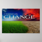 「私は変化に生きる」モチベーション肯定 ポスター (正面)