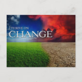 「私は変化に生きる」モチベーション肯定 ポストカード (正面)