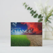 「私は変化に生きる」モチベーション肯定 ポストカード (スタンド正面)