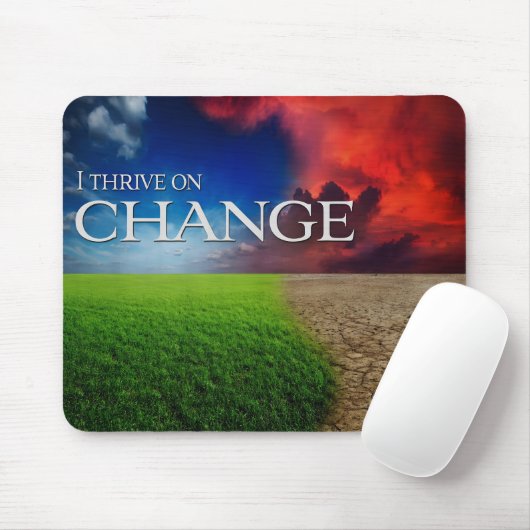 「私は変化に生きる」モチベーション肯定 マウスパッド (マウス)