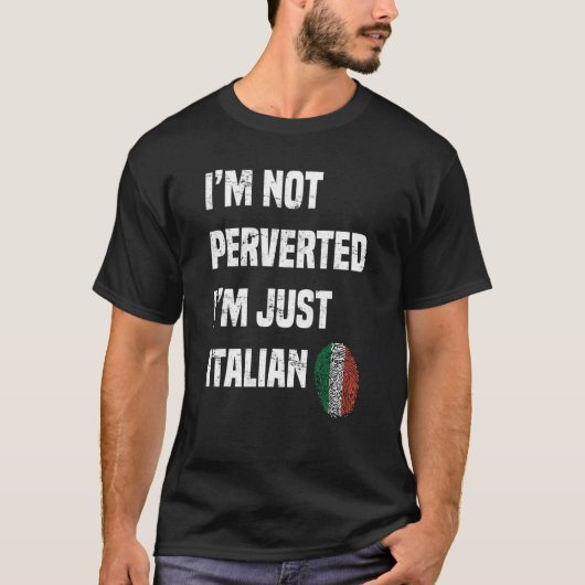 私は変態していない私は単にイタリアイタリアンヴィンテージ Tシャツ (正面)