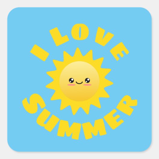 私は夏が大好き スクエアシール (正面)