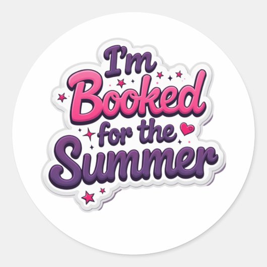 私は夏のために予約されている – おもしろいの読引用文 ラウンドシール (正面)