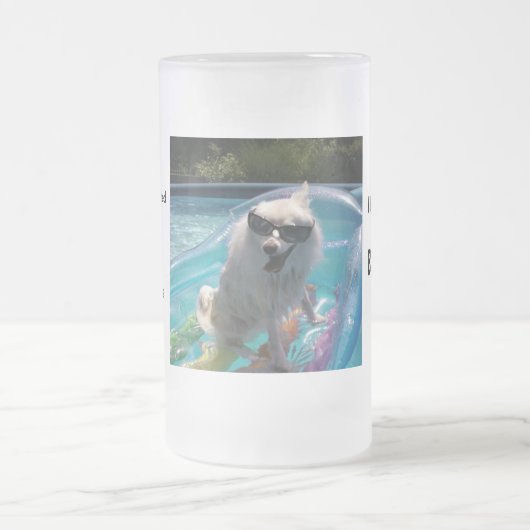 私は夏のマグのために住んでいます フロストグラスビールジョッキ (中央)