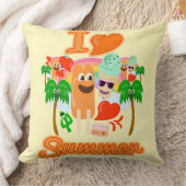 私は夏の叙事詩の漫画かわいいスタイルコラージュ クッション (ブランケット)