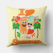 私は夏の叙事詩の漫画かわいいスタイルコラージュ クッション (裏面)