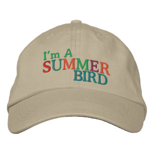 私は夏の鳥… :) 刺繍入りキャップ