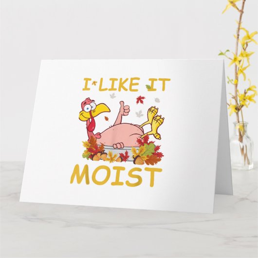 私は夕食の感謝祭のようおもしろいに湿ったトルコが好き カード (黄色い花)