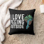 私は外でピーイングキャンプおもしろいことわざが大好き クッション (ブランケット)