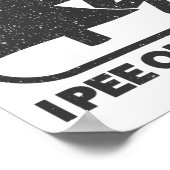 私は外の女の子の署名キャンピングハイキングおもしろいアウトドー ポスター (角)