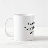 私は外側グラフィックがひどかったら行きました コーヒーマグカップ (左)