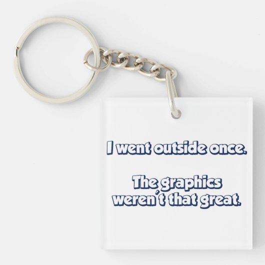 私は外側一度行きました。 グラフィックは大きくなかったです キーホルダー (正面)