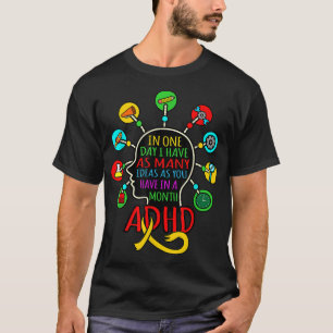 私は多くのアイディアADHD認識度オレンジリボングラ Tシャツ