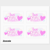 私は多くのステッカーがあなたを愛する 長方形シール (シート)