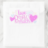 私は多くのステッカーがあなたを愛する 長方形シール (バッグ)