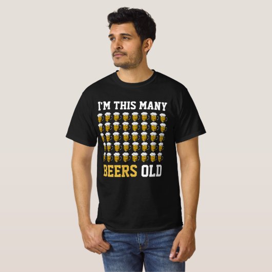 私は多くのビールの古い40歳のクール誕生日プレゼントである Tシャツ (正面フル)