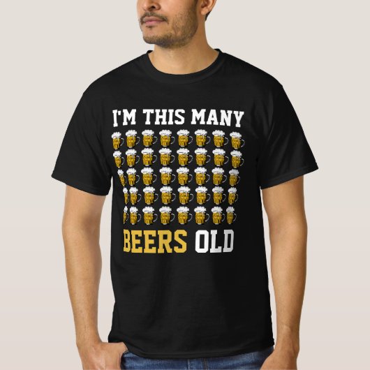 私は多くのビールの古い40歳のクール誕生日プレゼントである Tシャツ (正面)