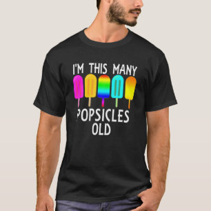 私は多くのポプシクルの古おもしろいい5誕生日だポップ・アートの Tシャツ