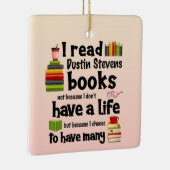 私は多くの人々の読暮らしをダスティン・スティーブンス セラミックオーナメント (右)