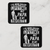 私は多くの名前を呼ばれたがパパ父の スクエア名刺 (正面/裏面)