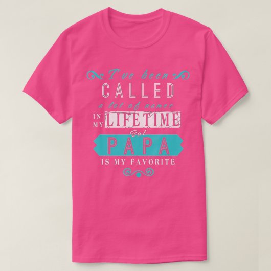 私は多くの名前を呼ばれたが、パパは私のFavである Tシャツ (デザイン正面)