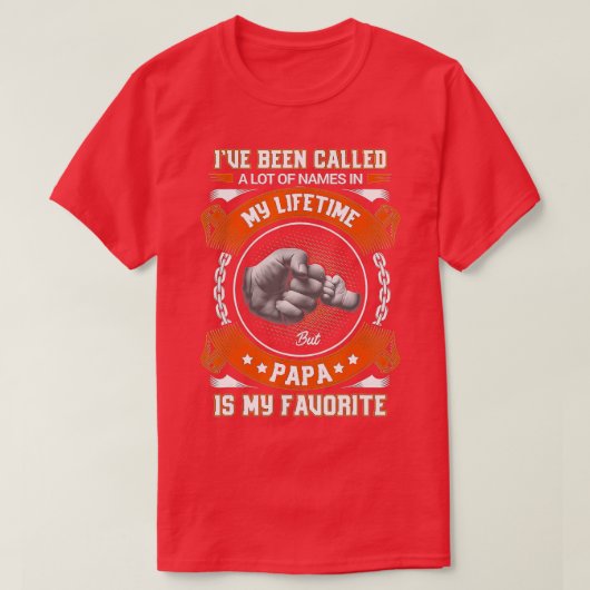 私は多くの名前を呼ばれたが、Papaは私のFavである Tシャツ (デザイン正面)