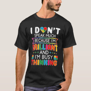 私は多くの話鮮やかな自閉症の男性ボー Tシャツ