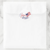 私は夢のステッカーを有します ラウンドシール (バッグ)