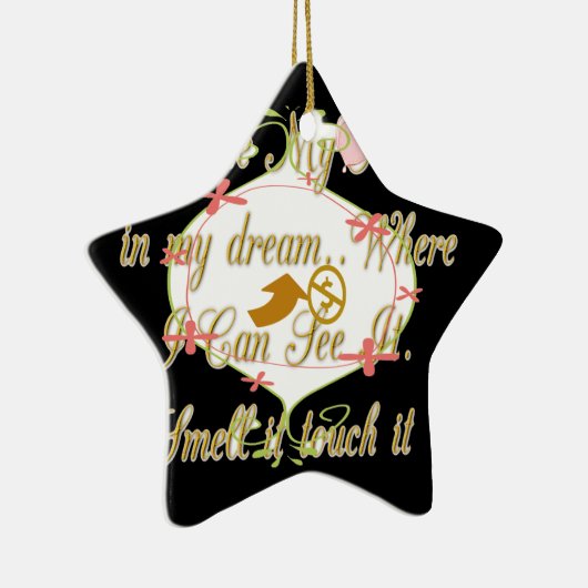 私は夢の中で出来る金が好きだ。 セラミックオーナメント (右)