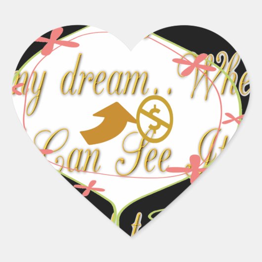 私は夢の中で出来る金が好きだ。 ハートシール (正面)