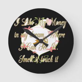私は夢の中で出来る金が好きだ。 ラウンド壁時計