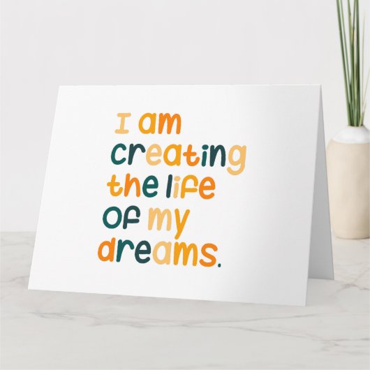 私は夢の人生を作っている カード (正面)
