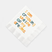 私は夢の人生を作っている 縁ありランチョンナプキン (角)