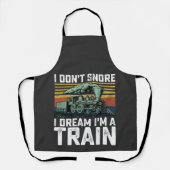 私は夢を奪わない電車のヴィンテージレトロ エプロン (正面)